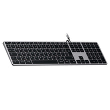 Заредете изображение във визуализатора на галерията – Wire keyboard USB C QWERTY Satechi Slim W3 Wired ST-UCSW3M space gray
