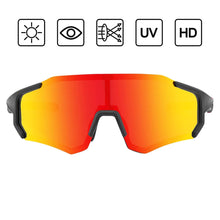 Заредете изображение във визуализатора на галерията – Rockbros 10182 polarizing cycling glasses - red
