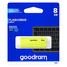 Заредете изображение във визуализатора на галерията – GOODRAM UME2 Pendrive - 8GB USB 2.0 YELLOW
