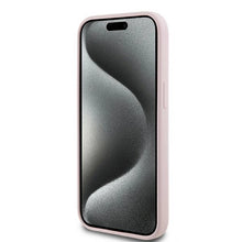 Заредете изображение във визуализатора на галерията – Karl Lagerfeld Silicone Karl&amp;Choupette MagSafe case for iPhone 15 / 14 / 13 - pink
