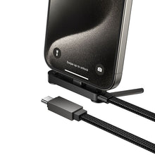 Заредете изображение във визуализатора на галерията – Cable with bracket USB C to USB C PD 60W Hoco 1,2 m U150 Exquisite black

