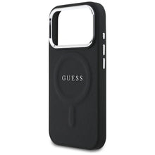 Заредете изображение във визуализатора на галерията – GUESS case for IPHONE 17 Pro compatible with MagSafe GUHMP17LPSAREGSK (PU W/ Classic Logo) black
