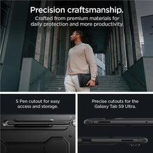 Заредете изображение във визуализатора на галерията – Spigen Rugged Armor Pro case for Samsung Galaxy Tab S8 Ultra / S9 Ultra 14.6'' - black
