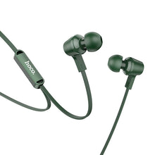 Заредете изображение във визуализатора на галерията – HOCO wire earphones Jack 3,5 mm with microphone M86 army green
