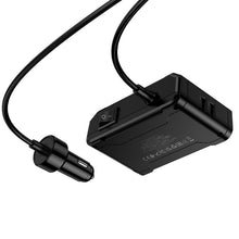 Заредете изображение във визуализатора на галерията – Car charger Hoco 2xUSB A + 2xUSB C+3x cigarette lighter ports PD QC3.0 240W Z64 black
