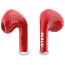 Заредете изображение във визуализатора на галерията – Wireless earphones TWS Guess Effect Printed Classic Logo &amp; Charm red
