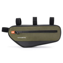 Заредете изображение във визуализатора на галерията – Rockbros 30120079001 bicycle bag for 1.7 l frame - green and black
