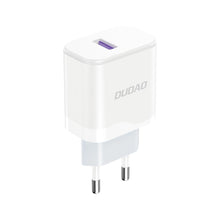 Заредете изображение във визуализатора на галерията – Dudao A20EU USB-A 18W wall charger - white + USB-A - USB-C cable
