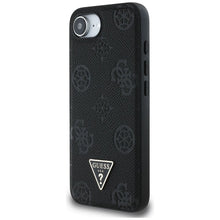 Заредете изображение във визуализатора на галерията – GUESS case for IPHONE 16e (SE 4 2025) compatible with MagSafe GUHMPSE4PGBTMK (Grained PU Hot Stamp Peony Triangle Logo) black
