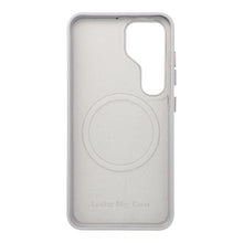 Заредете изображение във визуализатора на галерията – LEATHER MAG COVER case for SAMSUNG S25 grey
