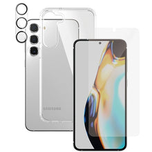 Заредете изображение във визуализатора на галерията – PanzerGlass Bundle 3in1 set transparent case + foil + camera cover for Samsung Galaxy S23+
