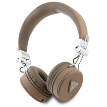 Заредете изображение във визуализатора на галерията – GUESS wireless headphones bluetooth ENC GUBH70PGTSPSW (Grained Classic Round Shape) brown
