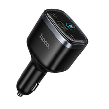 Заредете изображение във визуализатора на галерията – Car charger Hoco USB A + 2xUSB C PD QC3.0 93W Z70 black
