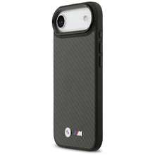 Заредете изображение във визуализатора на галерията – BMW case for IPHONE 17 Air compatible with MagSafe BMHMP17M24CFMMK (Kevlar Matt) black
