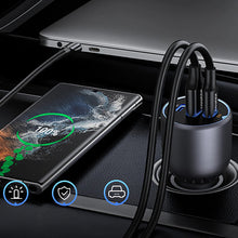 Заредете изображение във визуализатора на галерията – Ugreen EC705 car charger 130W 2x USB-C 1x USB-A - gray
