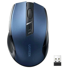 Заредете изображение във визуализатора на галерията – Ugreen MU006 wireless optical mouse USB 2.4GHz / Bluetooth 5.0 4000 DPI - blue
