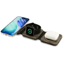 Заредете изображение във визуализатора на галерията – Wireless charger 3in1 compatible with MagSafe 15W GUESS GUE005640 brown
