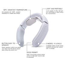 Заредете изображение във визуализатора на галерията – SKG 4356E neck massager with electrostimulation and compress - white
