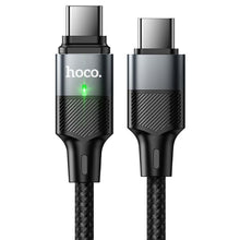 Заредете изображение във визуализатора на галерията – Magnetic Cable USB C to USB C Hoco QC3.0 PD 5A 240W 1,2 m U159 black
