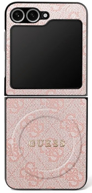 GUESS case for SAMSUNG Z Flip7 compatible with MagSafe GUHMZF7P4MSEGCP (Magnetic 4G PU W/ Classic) pink