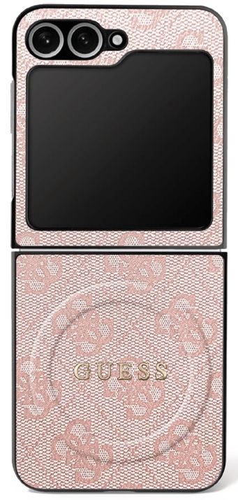 GUESS case for SAMSUNG Z Flip7 compatible with MagSafe GUHMZF7P4MSEGCP (Magnetic 4G PU W/ Classic) pink