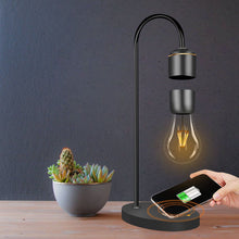 Заредете изображение във визуализатора на галерията – Table lamp bedside Magnetic levitation desk lamp + wireless charger gold FB6A
