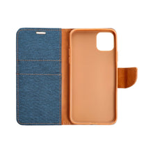 Заредете изображение във визуализатора на галерията – CANVAS Book case for IPHONE 16 Plus navy blue
