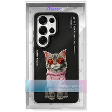 Заредете изображение във визуализатора на галерията – NIMMY case GLASSES COOL CAT for SAMSUNG S26 Ultra black
