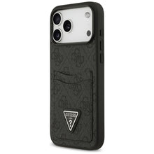 Заредете изображение във визуализатора на галерията – GUESS case for IPHONE 17 Pro Max GUHCP17XP4TPK (4G Double Card Triangle) black
