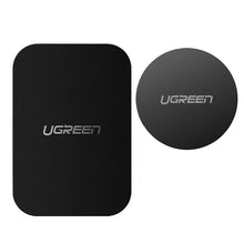 Заредете изображение във визуализатора на галерията – Ugreen LP123 60410 round/rectangular metal plates for magnetic phone holders - black (2 pcs)
