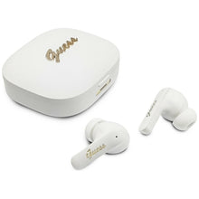 Заредете изображение във визуализатора на галерията – Wireless earphone GUESS TWS Script Metal Logo GUE005415 white
