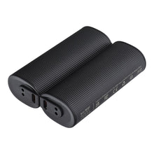Заредете изображение във визуализатора на галерията – VEGER powerbank 2 x 5000 mAh with hand warmer 2,4A 2 pcs black and silver
