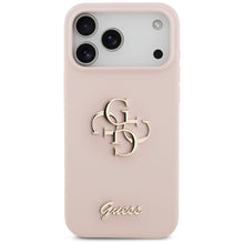 Заредете изображение във визуализатора на галерията – GUESS case for IPHONE 17 Pro Max GUHCP17XSC4GSMP (Silicone W/ Big 4G Script) pink
