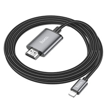 Заредете изображение във визуализатора на галерията – HOCO cable Lightning to HDMI 1080p UA27 2 m metal gray
