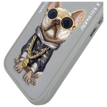 Заредете изображение във визуализатора на галерията – NIMMY case GLASSES COOL DOG for IPHONE 16 gray
