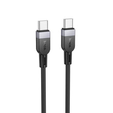 Заредете изображение във визуализатора на галерията – Silicone Cable USB C to USB C Hoco 3A 60W 3 m X109 black
