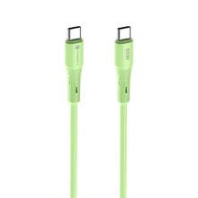 Заредете изображение във визуализатора на галерията – FORCELL F-ENERGY C344 cable Type C to Type C QC4.0 PD 3A 60W Silicone 1 m green
