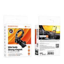 Заредете изображение във визуализатора на галерията – Borofone Car holder BH104 Path Ring magnetic to air vent black
