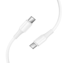 Заредете изображение във визуализатора на галерията – Cable USB C to USB C Hoco 3A 60W 1 m X120 white

