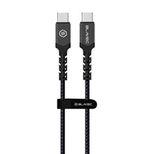 Заредете изображение във визуализатора на галерията – Blavec Cable Raptor braided - Type C to Type C - PD 60W 3A 2 metres (CRA-CC3BG20) black-grey
