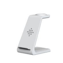 Заредете изображение във визуализатора на галерията – Tech-Protect A8 10W inductive charger in the form of a 3-in-1 stand for a smartphone / headphones / smartwatch - white
