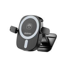 Заредете изображение във визуализатора на галерията – Dudao FW11 car phone holder with 15W inductive charger for air vent / cockpit - black
