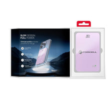 Заредете изображение във визуализатора на галерията – Powerbank compatible with MagSafe Forcell F-Energy SuperSlim F5K8 QC4.0 PD3.0 15W 5000 mAh purple
