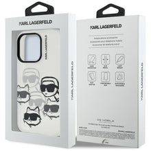 Заредете изображение във визуализатора на галерията – KARL LAGERFELD case for IPHONE 16 PRO KLHCP16LHMCHKCT (IML Multi K&amp;C Head Pattern)
