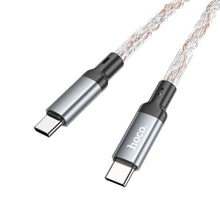 Заредете изображение във визуализатора на галерията – HOCO cable Type C to Type C 3A 60W U112 1 m gray
