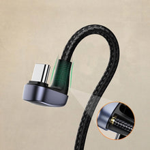 Заредете изображение във визуализатора на галерията – Ugreen nylon angled cable USB - USB Type C cable 2 m 3 A 18 W Quick Charge AFC FCP for gamers gray (70315)
