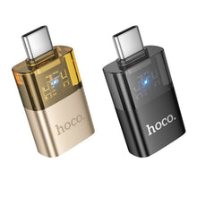 Заредете изображение във визуализатора на галерията – HOCO adapter OTG Type C (male) to USB A (female) UA36B gold
