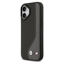Заредете изображение във визуализатора на галерията – BMW case for IPHONE 17 compatible with MagSafe BMHMP17S25PCCSCAK (PU Carbon Logo) anthracite
