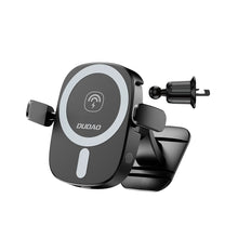 Заредете изображение във визуализатора на галерията – Dudao FW11 car phone holder with 15W inductive charger for air vent / cockpit - black
