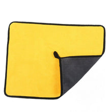Заредете изображение във визуализатора на галерията – Microfiber car towel super absorbent 30 x 30 cm yellow gray
